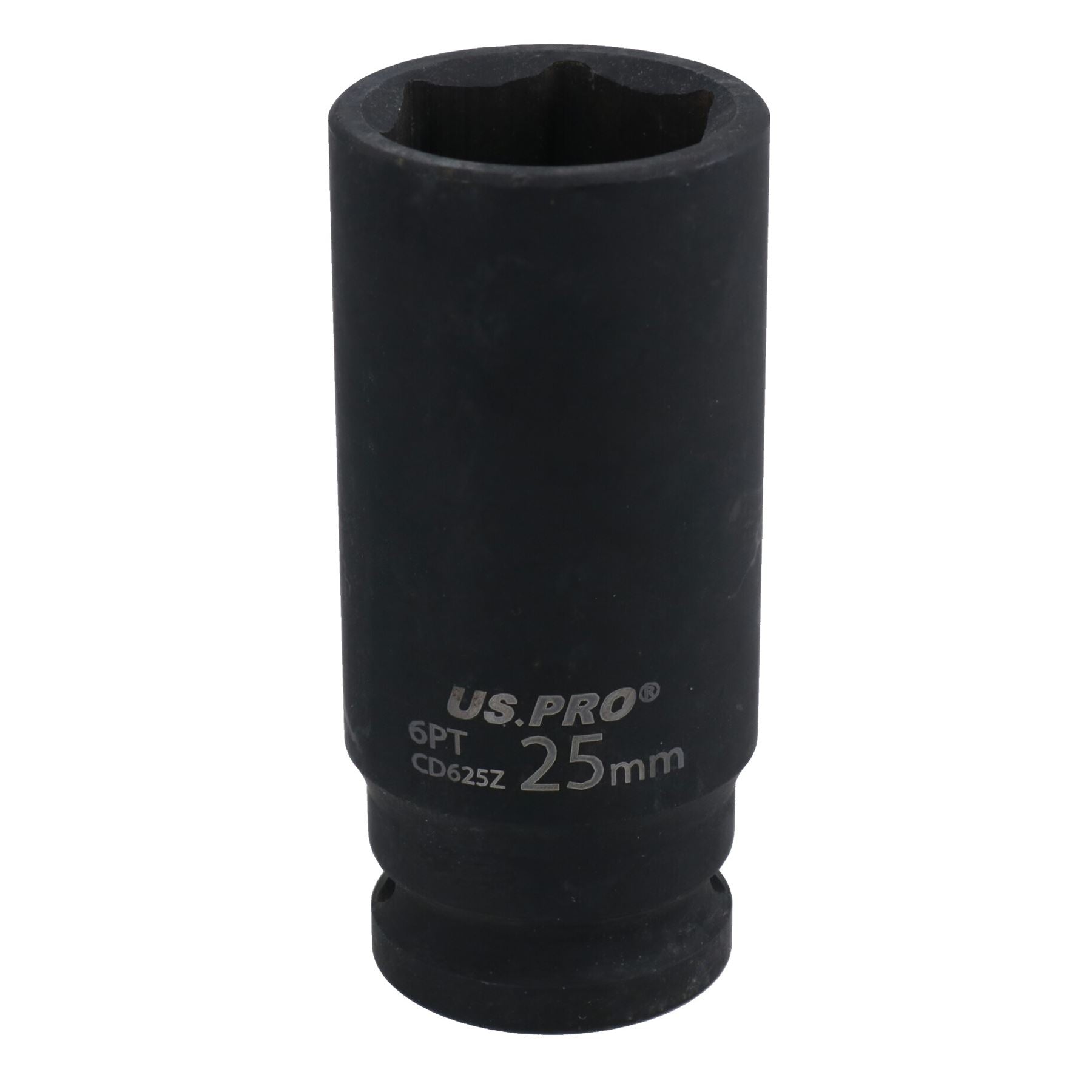 25mm 1/2in Drive Deep Metric Impact Impacted Socket 6 Sided Single Hex