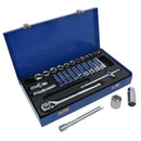 28pc 3/8" Drive Metric MM Shallow + Deep Socket And Accessory Set 8 – 24mm