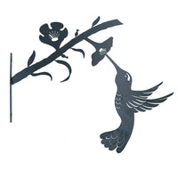 Metall Kolibri Baum Silhouette mit Befestigungsplatte Dekor Garten Ornament Geschenk