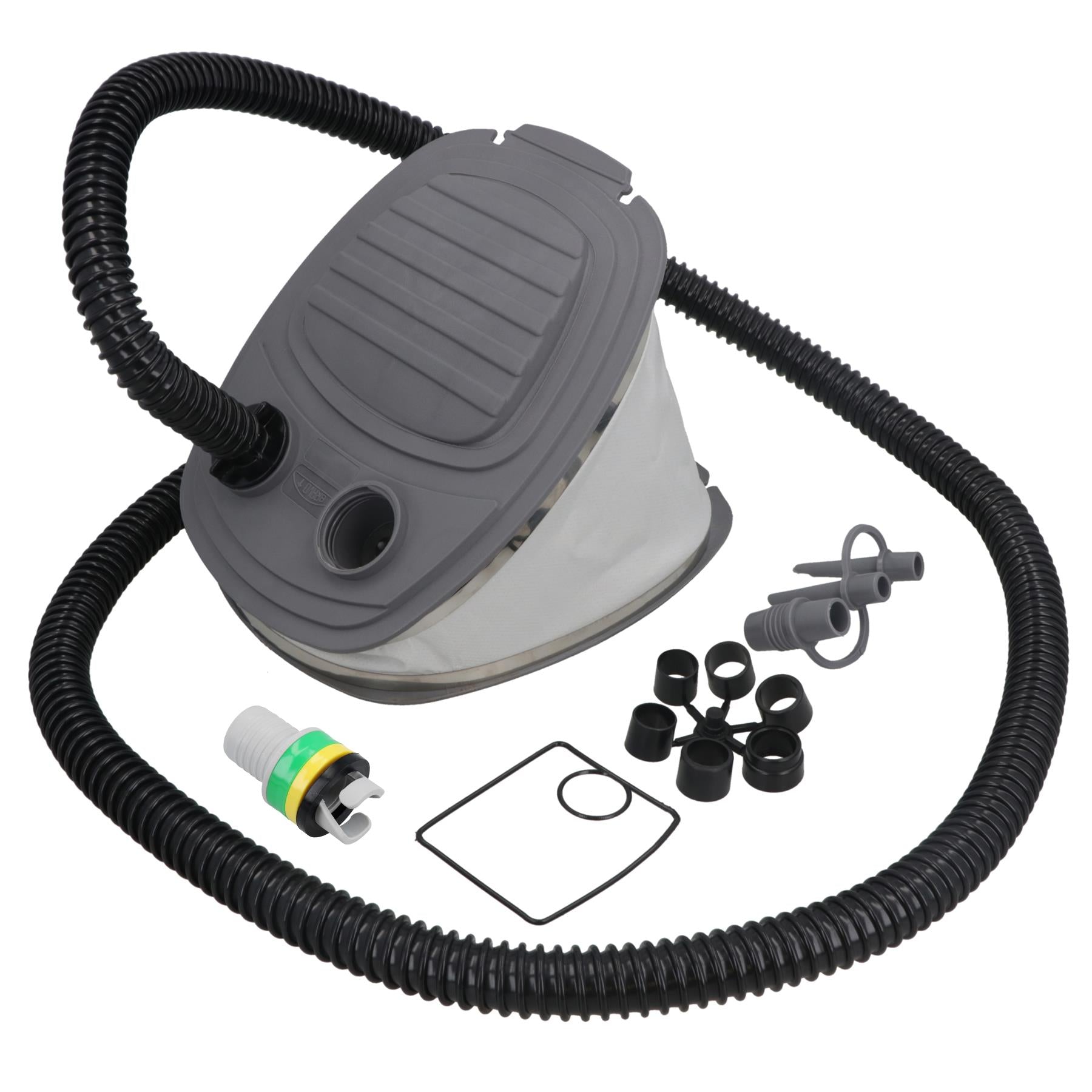 Bravo 1 Foot Pump & Universal Bayonet Adapter Air Inflator Inflatable Boat Kayak
