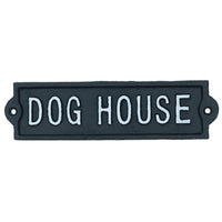Dog House Cast Iron Sign Plaque Wall Door Fence Gate Post House Garden Yard