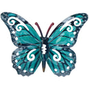 Set of 8 Blue Small Metal Butterflies Garden/Home Wall Art Ornament
