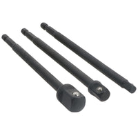 150mm Socket Adapter Adaptor Hex Extension Set Mixed Drive 1/4 3/8 + 1/2 3pc