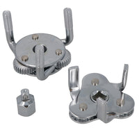 2 + 3 Legged Leg Adjustable Oil Filter Wrench Remover Installer 3/8" + 1/2" Drive