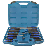 12pc Go Through Industrial Screwdriver Set Philips & Flat Head with Hex Shank