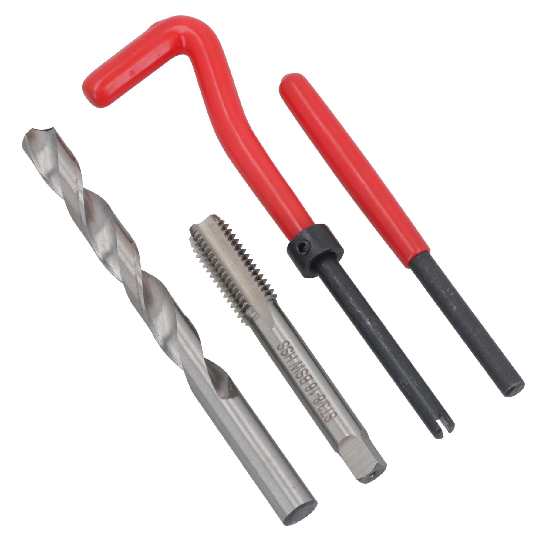 3/8” x 16 BSW Thread Repair Cutter Kit Helicoil Set for Damaged Threads 14pc