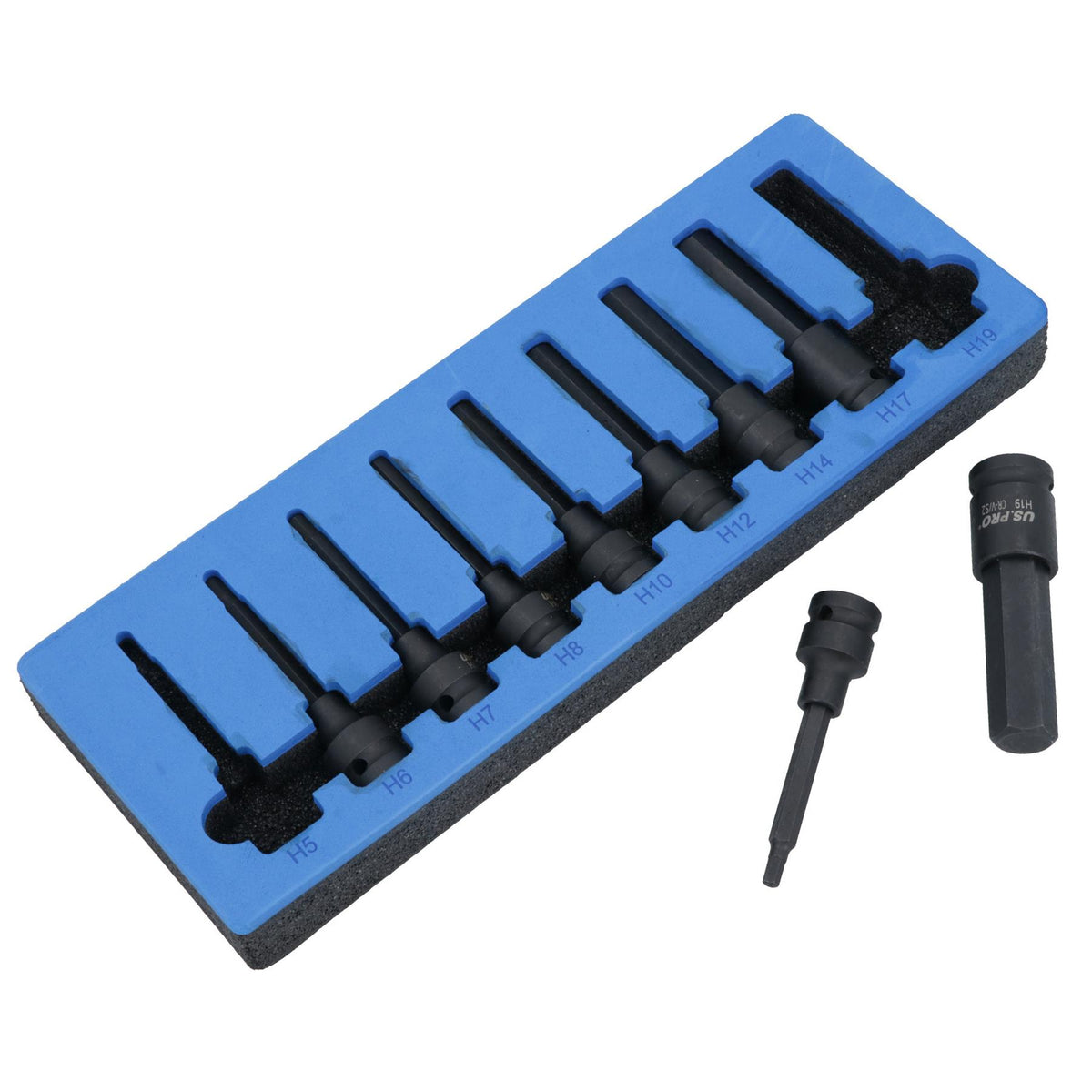 Metric Deep Impact Allen Hex Key Sockets 1/2in Drive 5 – 19mm 9pc 100mm