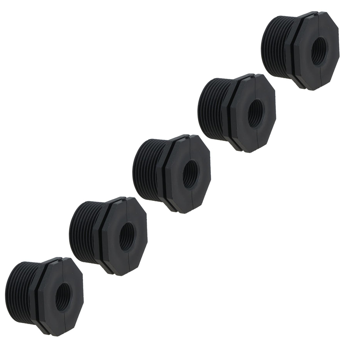 Polypropylene PP 1-1/4in – 1/2in Female – Male Pipe Threaded Reducing Bush