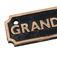 Grandads Workshop Cast Iron Sign Plaque Wall Fence Gate Post House Garage