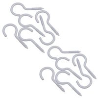Screw Hook Fasteners Hangers White Plastic Finish 16mm Dia 50mm length