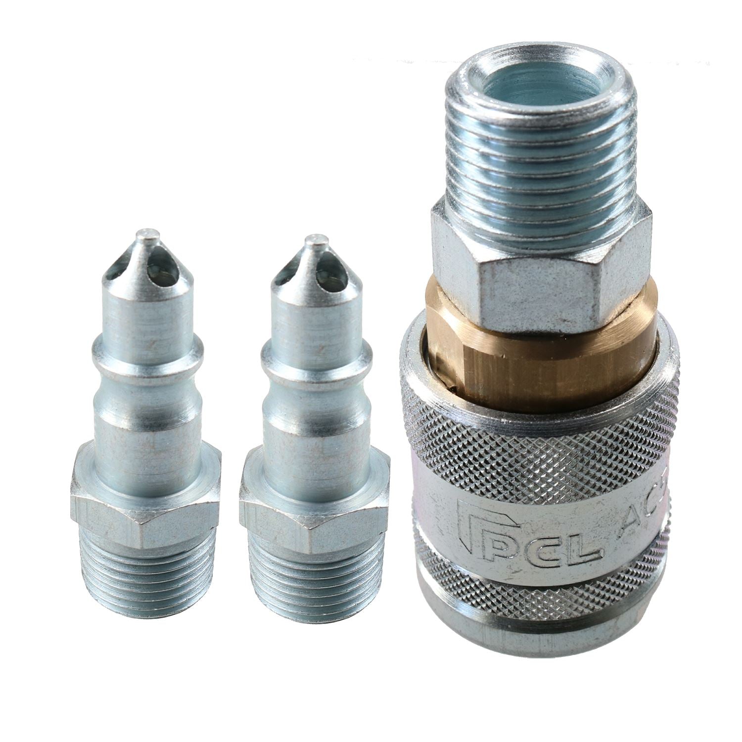 PCL 100 Series Female Coupler 1/2" BSP & 3/8" BSP Male Adaptor Air Fittings