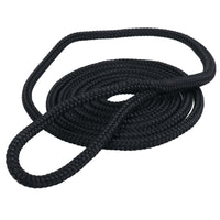 10pk 2m Double Braided Fender Lines 10mm Boat Rope Spliced Loop Black