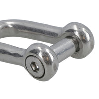 Countersunk Pin Dee Shackle 12mm Hex Socket Rigging Link Stainless Steel 316