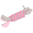 3 Pink Small Dog Puppy Fleecy Rope Play Toy Bundle Great For Teeth & Gums