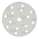 150mm Sanding Discs Aluminium Oxide Abrasive 500 Grit 15 Hole Hook + Loop