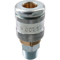 PCL 100 Series Female Coupler 1/2" BSP Male Thread & 3/8" BSP Male Air Fittings