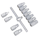 Kit de vidange d'huile pour bouchon de vidange, kit de réparation d'essieu de boîte de vitesses, entraînement 3/8" 12 pièces