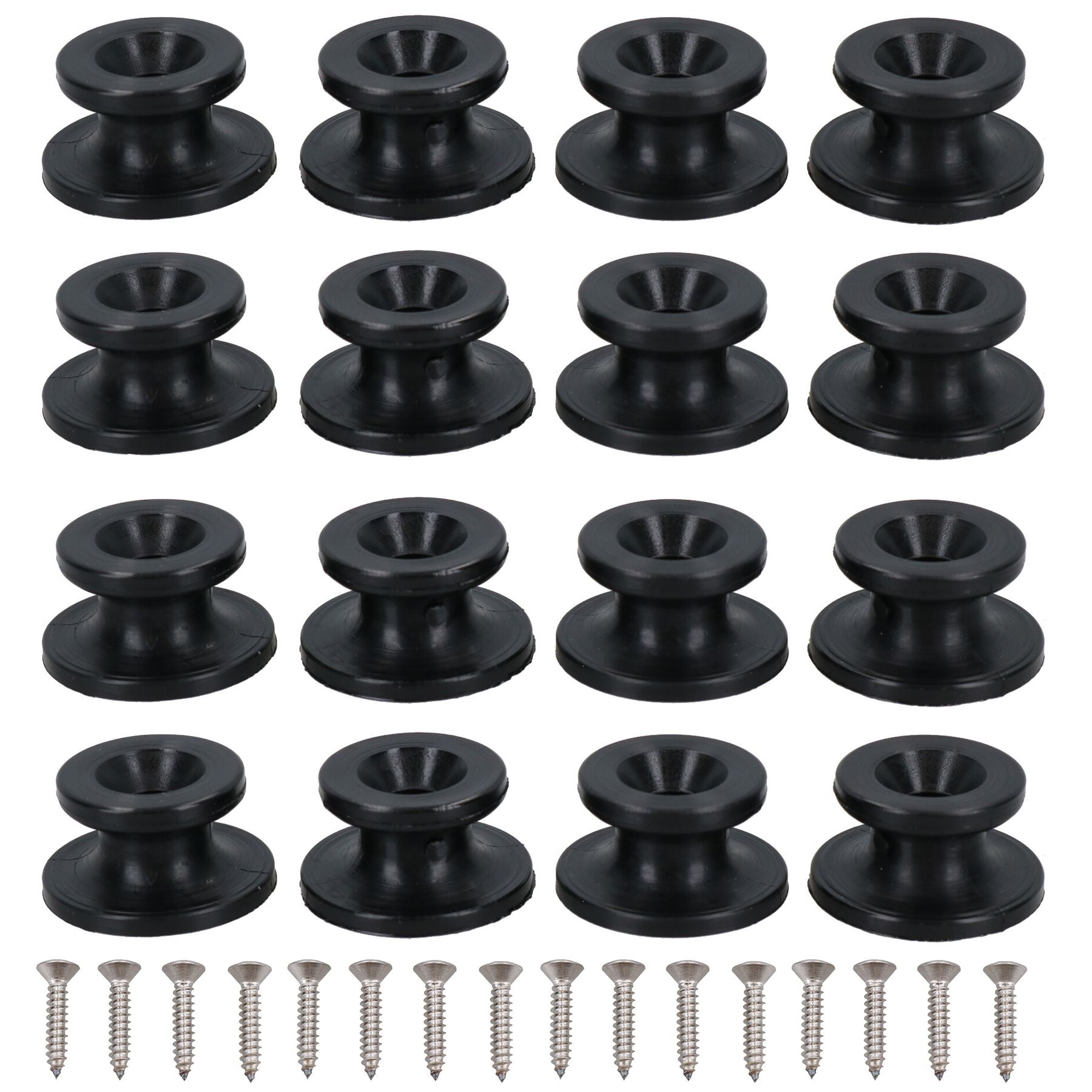 OEM Schwarz Boot Abdeckung Sprayhood Knopf Tie Down Haken Edelstahl Schrauben