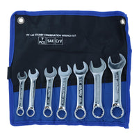 Stubby Spanners Wrench Set SAE Imperial 7pc 3/8" - 3/4" By Bergen AT134