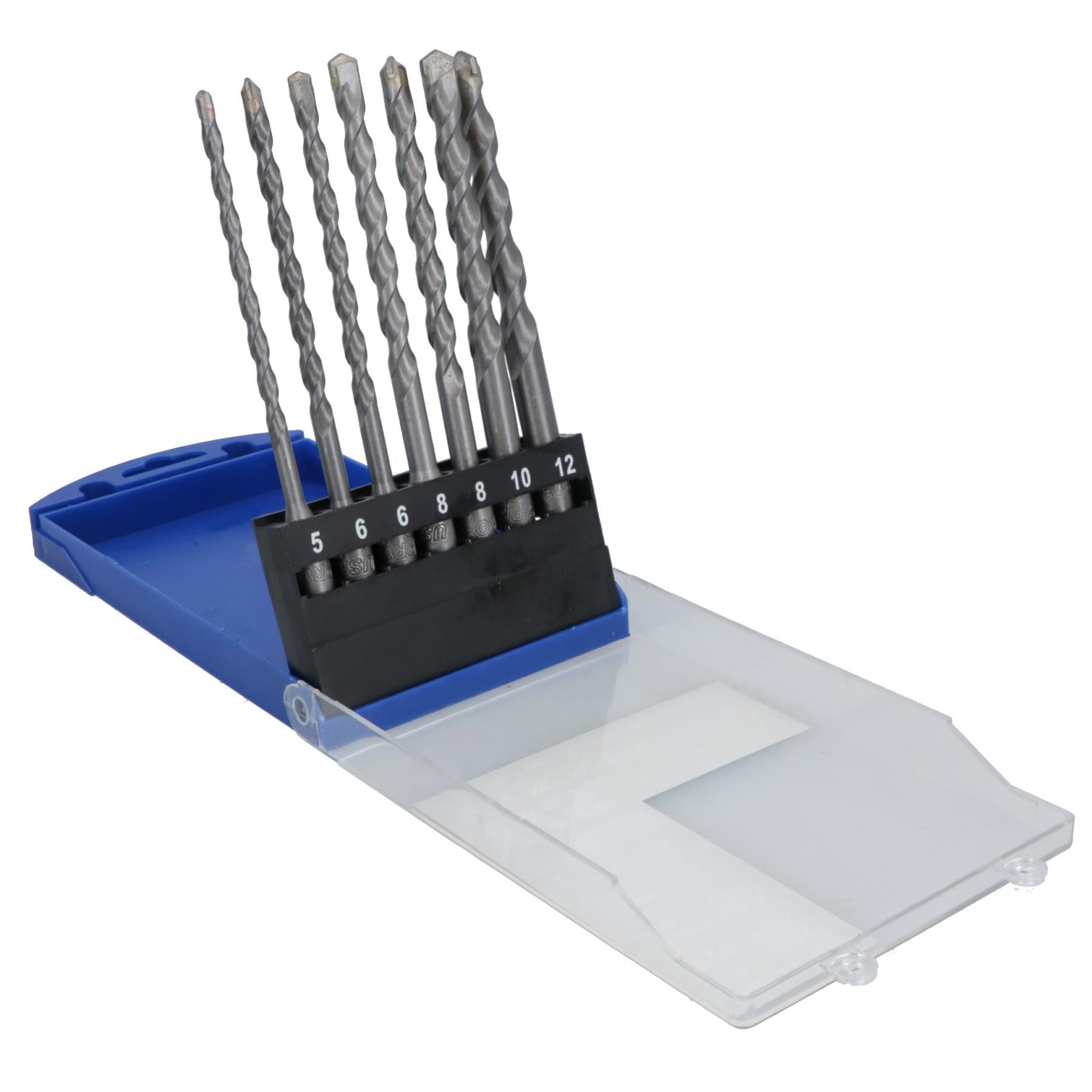 SDS Plus Metric Drill Bit Set 5 – 12mm for Bricks, Concrete Tungsten Carbide 7pc