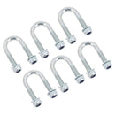 M8 Round Bend U Bolt 21mm x 50mm Width x Length Pipe Clamp Fixing