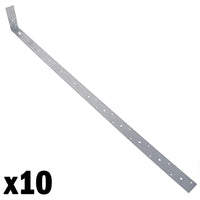 Horizontal Heavy Duty X Restraint Strap 1000mm Length 100mm Bend Galvanised