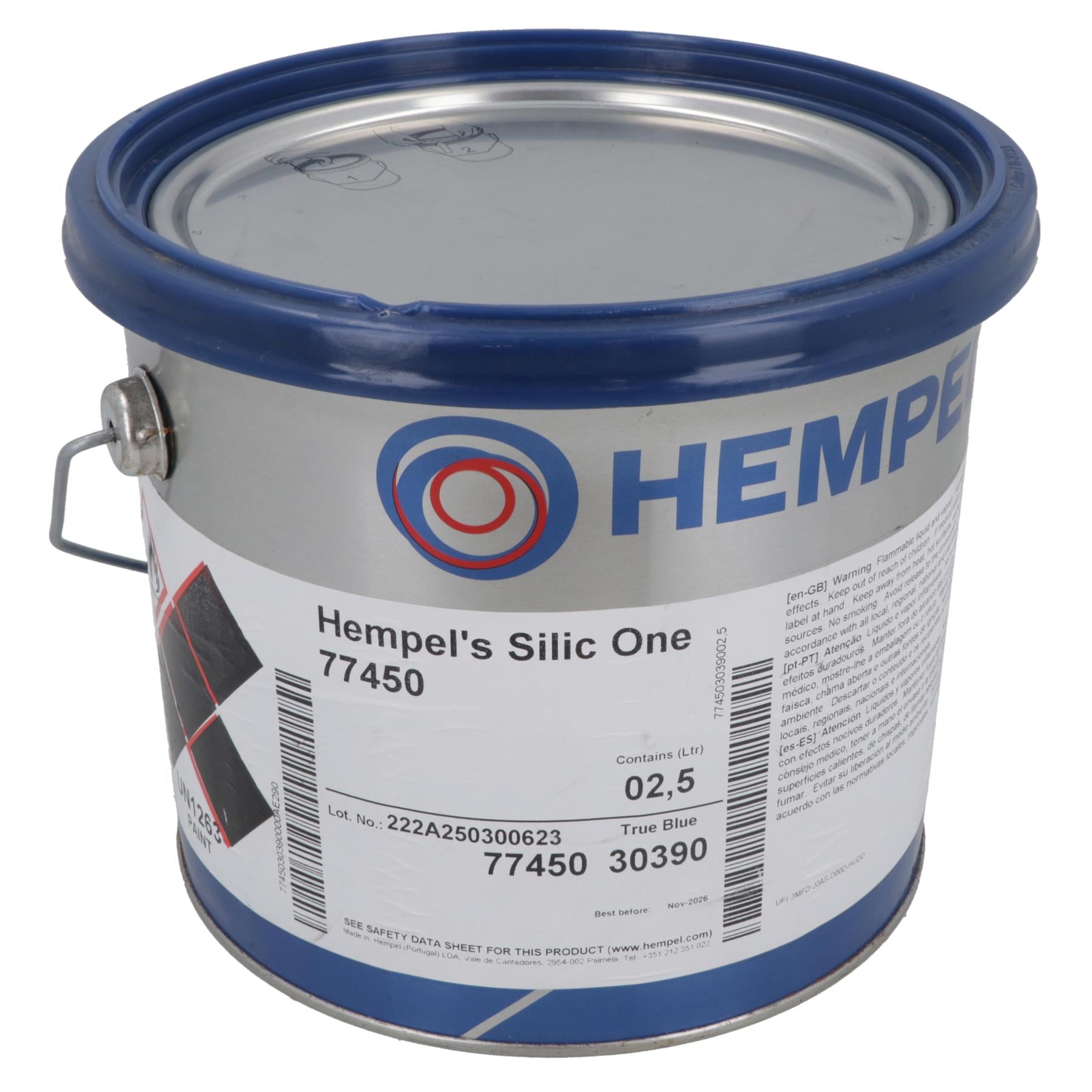 Hempel Silic One True Blue Biocide-Free Antifoul 2.5L Boat Antifouling Paint