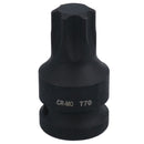 1/2in Drive Male Torx Star Impacted Impact Shallow Stubby Socket T55 – T100