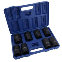 1-Zoll-Antrieb Amboss-Druckluft-Schlagschrauberpistole 2200Nm 8 Stecknüsse 24 – 38 mm + Verlängerungen