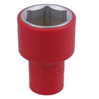 1/2in drive VDE Insulated Shallow Metric Socket 6 Sided Single Hex 1000 V