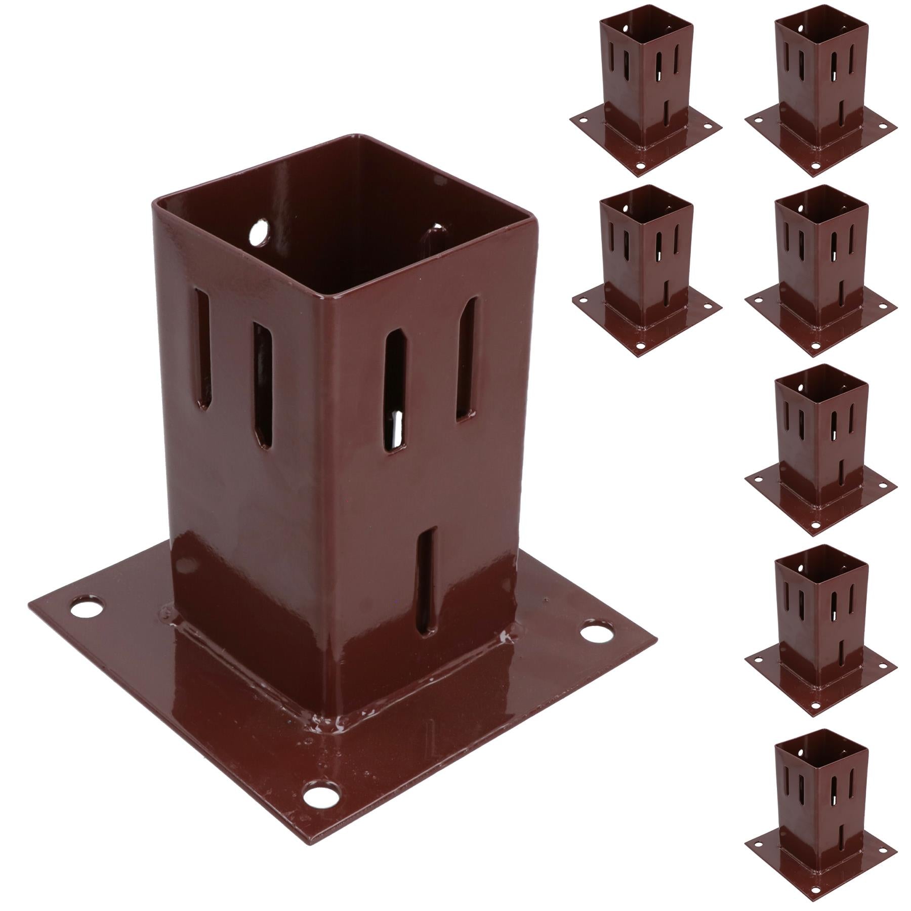 Easy Grip Fence Post Bolt Down Shoe Holder Support Clamp 75mm or 100mm