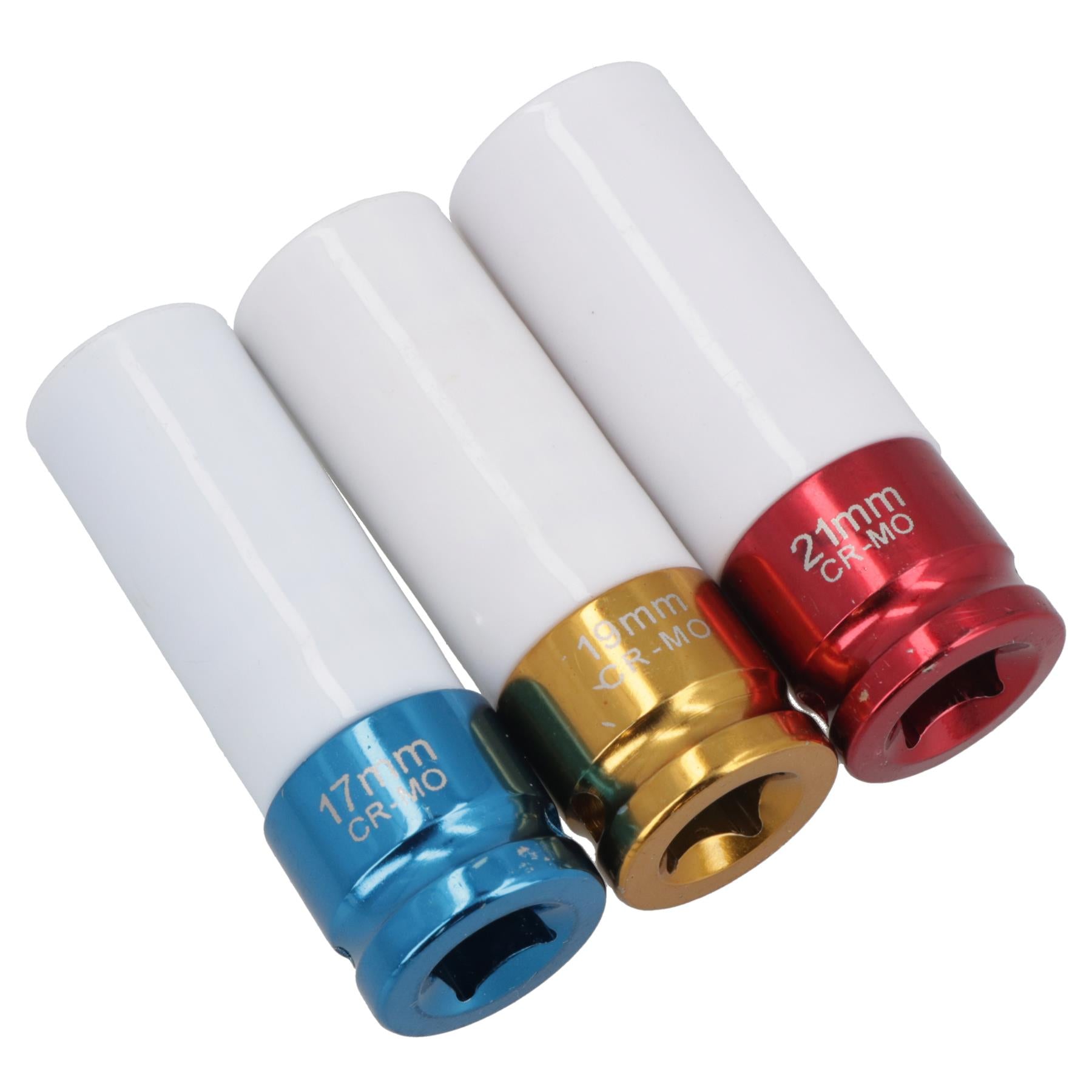 Douilles à chocs en alliage pour écrous de roue à entraînement profond de 1/2 po 17 mm, 19 mm, 21 mm à paroi mince