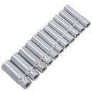 Douilles profondes doubles métriques MM à entraînement 1/4" 11 pièces 4 mm - 13 mm 6 faces par Bergen