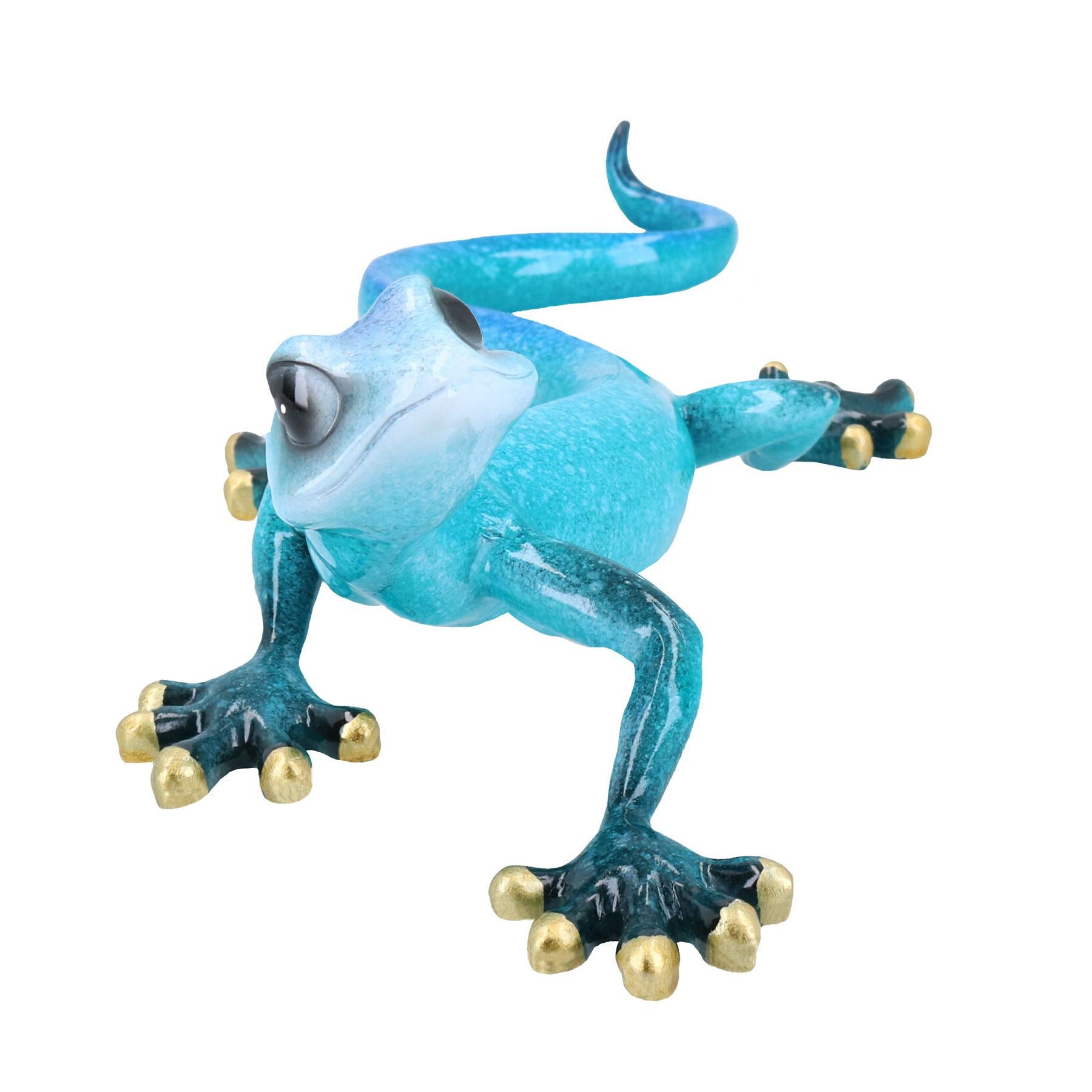Blue Speckled Gecko Lizard Resin Wall Shed Sculpture Decor Statue Large House