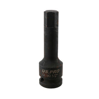 1/2" Deep Impact Hex Bit Socket 1/2" Drive 76mm Length Chrome Molybdenum Steel