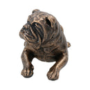 Liegender Pit Bull Terrier Hund Gusseisen Statue Figur Trophäe Ornament Skulptur Staffy