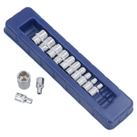 Douilles métriques peu profondes MM à entraînement 1/4" à 6 pans simples 4 mm - 14 mm 13 pièces