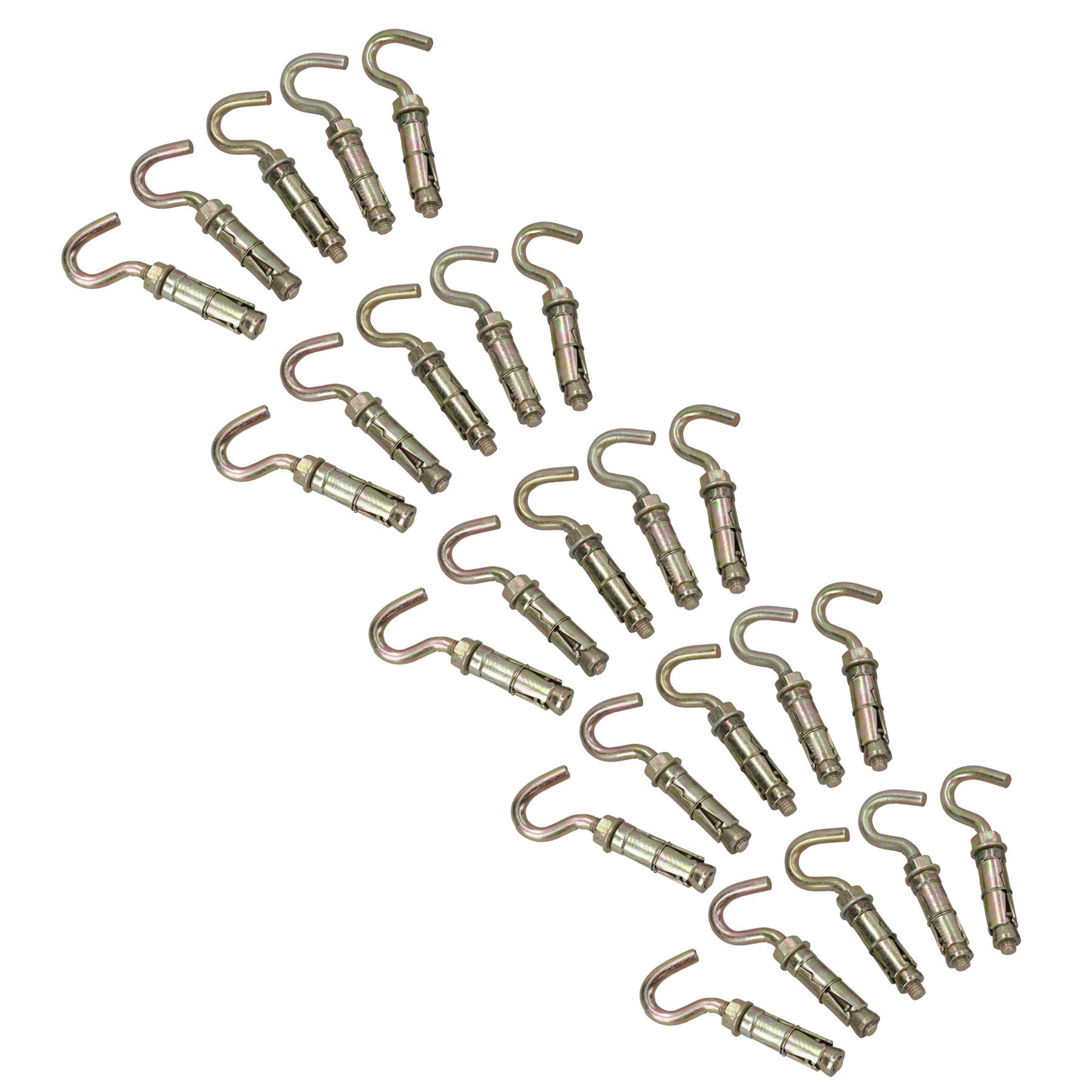 8mm Open Hook Eye Bolts Rawl Shield Wall Anchor Expansion Brick Stone