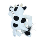 Small Cow Knottie Plush Durable Multi Squeaky Dog Puppy Toy 7x12x18cm