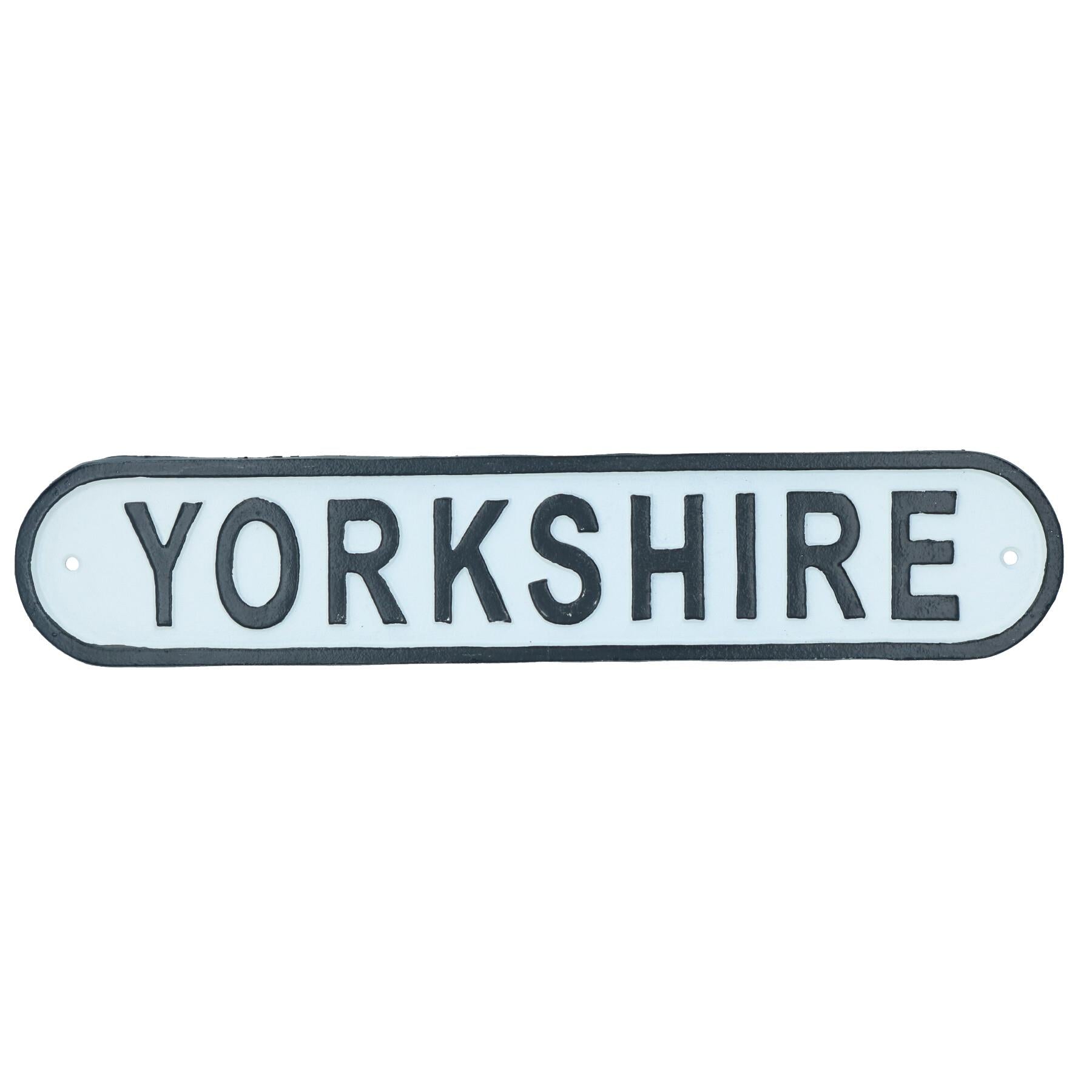 Yorkshire Cast Iron Sign Plaque Wall Door Fence Gate Post House Garden Yard