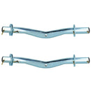 Lot de 2 supports d'ailes à rouleaux coudés pour remorques à haltères à rouleaux latéraux nervurés