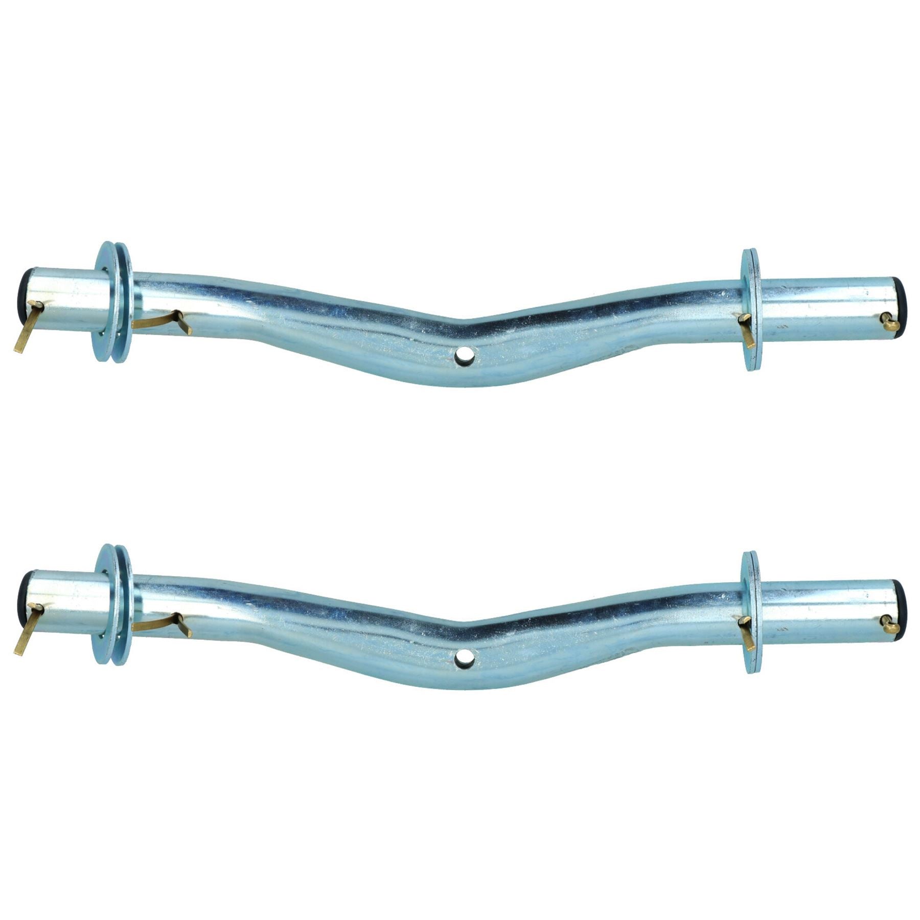 Lot de 2 supports d'ailes à rouleaux coudés pour remorques à haltères à rouleaux latéraux nervurés