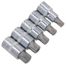 Douilles carrées triples inviolables à entraînement mâle cannelé 1/2" M10 - M18