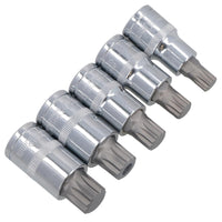 Douilles carrées triples inviolables à entraînement mâle cannelé 1/2" M10 - M18