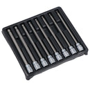 3/8 Zoll Antrieb, metrisch, extra lang, Inbusschlüssel, Kugelkopf-Steckschlüsseleinsätze, 3–10 mm, 8 Stück