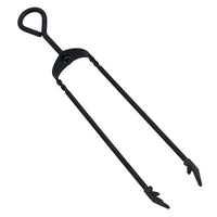 18" Loop Top Tongs Fire Coal Wood Burner Steel Metal 450mm Grabber Log Stick