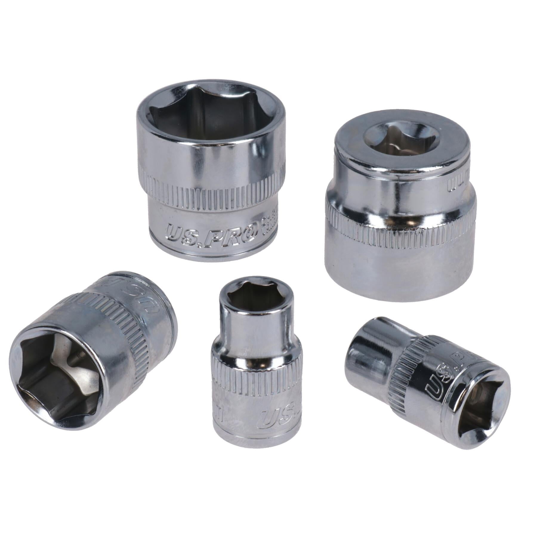 3/8" Drive Shallow And Deep Metric 6 Sided Single Hex Sockets 8mm - 21mm 31pc