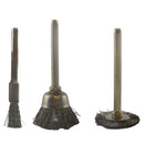 3pc Mini Rotary Steel Brush Metal Cleaning Polishing Set Suitable for Dremel
