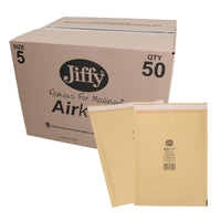 50pk Genuine Gold Jiffy Bag Airkraft Bubble Padded Mail Bag Envelope Size 5