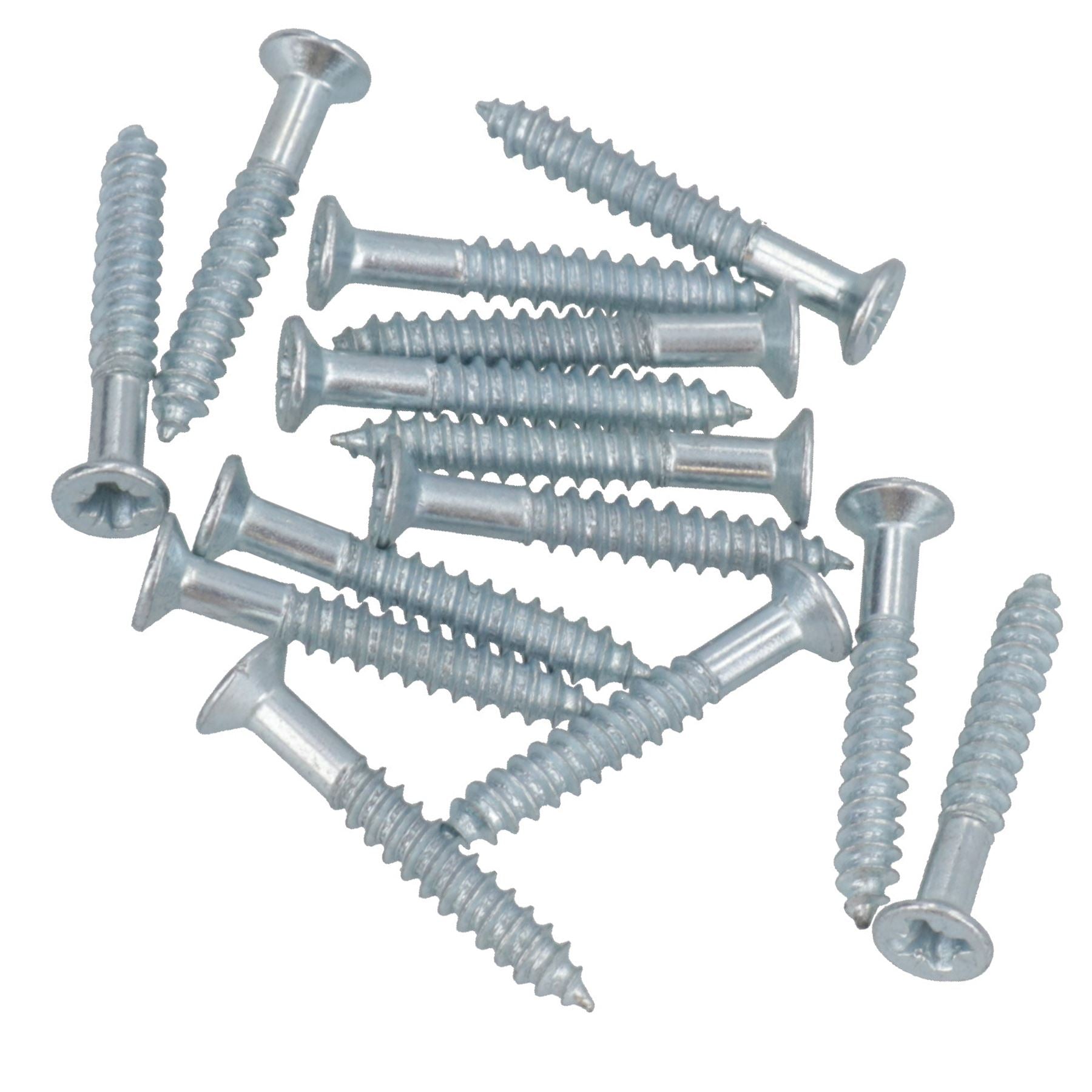 3.5mm x 25mm PZ2 Countersunk Wood Screws Fasteners with Raw Plugs
